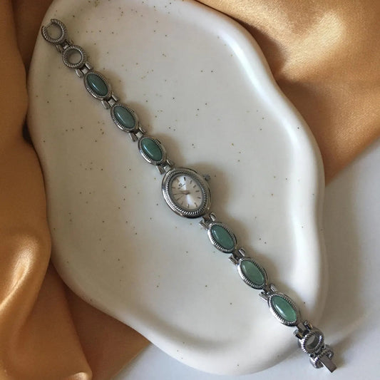 Jade Silver Wrist Piece