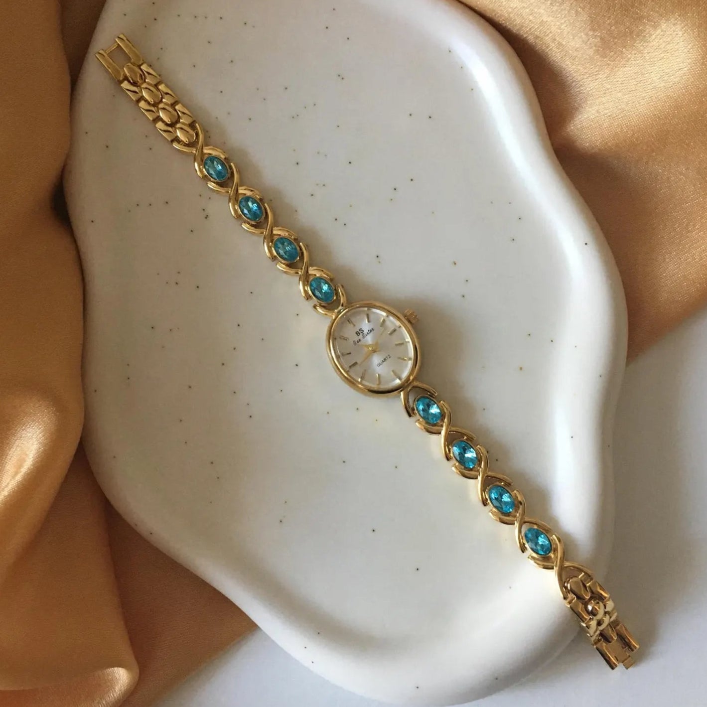 Blue Gem Wrist Piece